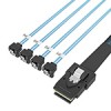 Mini SAS SFF-8087转4SATA内弯 服务器硬盘数据线