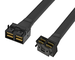 Mini SAS HD SFF-8643 8i转SFF-8643 8i 内弯 内部服务器高速线