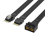 Mini SAS HD SFF-8643 8i转Slim SAS 2SFF-8654 4i硬盘服务器高速线