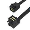 MiniSAS HD SFF-8643转SFF-8643内弯服务器数据线