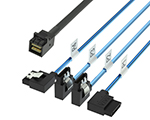 Mini SAS HD SFF-8643转4SATA右弯 服务器硬盘数据线