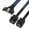 MCIO 8X 转 2Mini SAS HD SFF-8643 服务器毗连线
