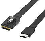 Oculink SFF-8611转Mini SAS SFF-8087 高速服务器磁盘阵列数据线